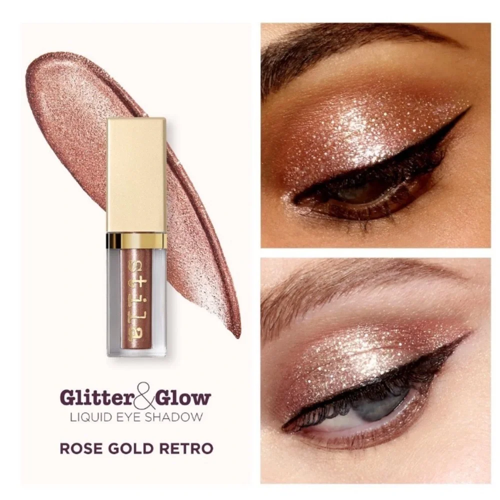 STILA • GLITTER & GLOW LIQUID EYE SHADOW • ROSE GOLD RETRO • NIB
